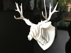 Small Wall Mounted Deer Head 3D Printer Model