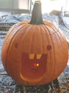 Pumpkin Light Battery And LED Holder (CR2032) – For Jack-o-lantern 3D Printer Model