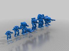 15mm Mecha Scale Guide 3D Printer Model