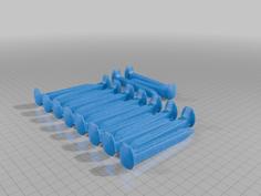 RAIL SPIKES WITH BRAILLE 3D Printer Model