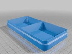 Double Game Tray With Lid – 2 And 3 Compartments 3D Printer Model