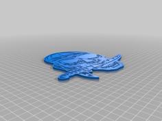 Pirate Skull With Knife In Mouth 3D Printer Model