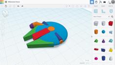 Low Poly Millennium Falcon 3D Printer Model