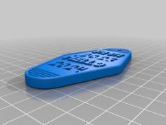 Happy New Year Keychain 3D Printer Model