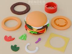 Springo Burger 3D Printer Model