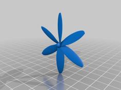 6-blade Hubsan-style Propellers For Brushed Micro Drone 3D Printer Model