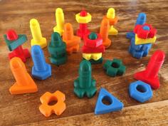 Screws And Nuts Toys – Jouets Vis Et écrous 3D Printer Model