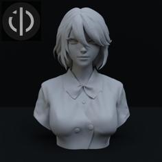 BUST LADY 01 3D Printer Model