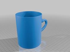 Mug With Heart Handle 3D Printer Model