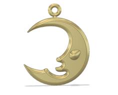 Moon Earring 3D Printer Model