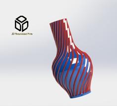 Flower Vase: Twisted Fin Pattern 3D Printer Model