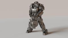 T-60 Power Armor (Optimized) 3D Printer Model