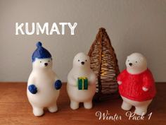 KUMATY : Cute Little Polar Bears (Winter) 3D Printer Model