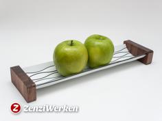 Laser Cut Futuristic Apple Tray “Lines” Cnc/laser