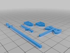 Sword, Axe, Spear And Shields 3D Printer Model