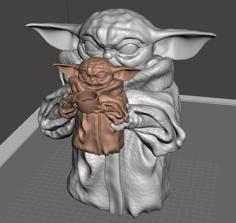 BABY YODA HOLDING BABY YODA HOLDING A CUP OF BROTH 3D Printer Model