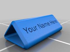 Name Desk Plate Improved 3D Printer Model