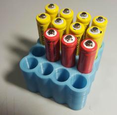 Stackable AAA Battery Holder (Triple A) 3D Printer Model