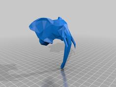 Symmetric Low Poly Elephant 3D Printer Model