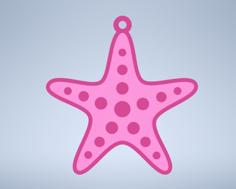 Starfish Keychain 3D Printer Model