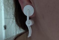 Print In Place Decadent Toilet Tissue Earring – Gauges 3D Printer Model