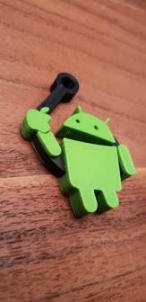 MultiColor Android Eating Apple Keychain 3D Printer Model