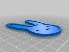 Bad Bunny Logo Keychane 3D Printer Model