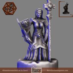 Mage With Tome – 8 Staff Options – Support Free Mini 28mm 3D Printer Model