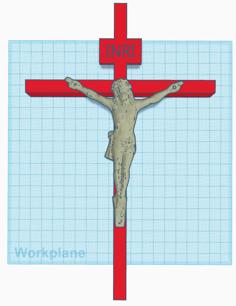 Jesus On Cross 3D Printer Model