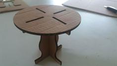 Laser Cut Round Cardboard Table