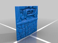 Indiana Jones Raiders Fertility Temple Back Wall 3D Printer Model