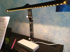 Articulating Modular Piano Desk Lamp 3D Printer Model