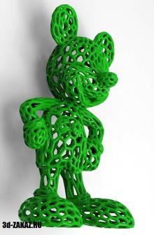 Mickey Mouse In Style Voronoi 1 3D Printer Model