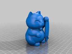 Lucky Cat Surfboard 3D Printer Model