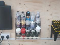 Laser Cut Spray Can Shelf