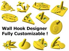 Laser Cut Wall Hooks Fully Customizable