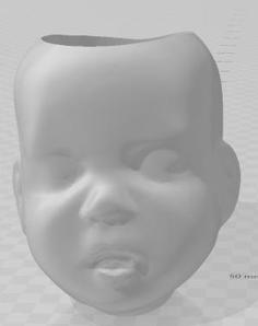 Baby Head Candy Bowl 3D Printer Model