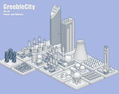 GreebleCity Set 04: Power And Utilities 3D Printer Model