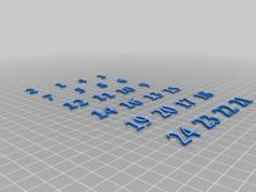 Advent Calendar Numbers Token 3D Printer Model