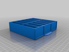 12 Compartments 2x2x2 Drawer (Ideal For <30 Axial Components) 3D Printer Model