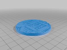 65mm Sci Fi Base 3D Printer Model