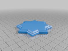 Eighth Pointed Star Base 3D Printer Model