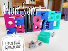 NumSum – Stack Numbers To Learn Mathematics 3D Printer Model