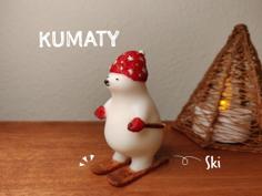 KUMATY : Skiing Polar Bear 3D Printer Model