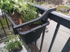 Planter Railing Mount 3D Printer Model