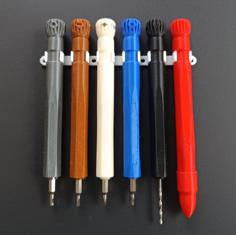 Handle For 4mm Screwdriver Bits 3D Printer Model