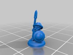 10mm Halfling Spear Militia 3D Printer Model