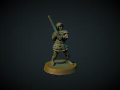 Bandit With Spear 28mm (no Supports Needed) 3D Printer Model