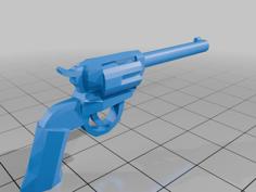 1/6 Scale Six Shooter Pistol 3D Printer Model