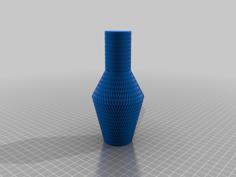 Rhomb Pattern Vase 3D Printer Model